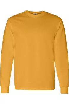 Футболка с длинным рукавом из плотного хлопка Gildan, золотой