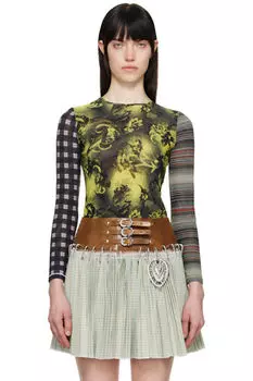 Футболка с длинным рукавом из разноцветной сетки Starlight Chopova Lowena