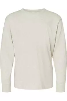 Футболка с длинным рукавом из тонкого джерси LAT Youth, цвет natural heather