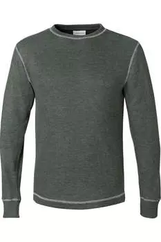 Футболка с длинным рукавом J. America Vintage Thermal, цвет charcoal heather/ vintage white