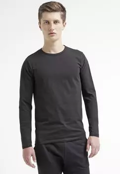 Футболка с длинным рукавом JJBASIC Jack & Jones, черная