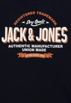 Футболка с длинным рукавом JJELOGO TEE LS O-NECK NOOS Jack & Jones, белый