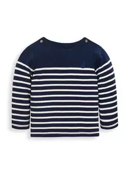 Футболка с длинным рукавом JoJo Maman Bb, темно-зеленая полоска