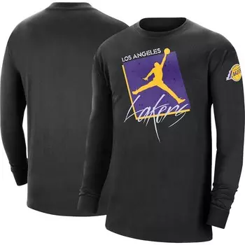 Футболка с длинным рукавом Jordan Brand Los Angeles Lakers, черный