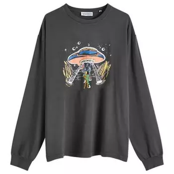 Футболка с длинным рукавом «Космическая ласка» Carne Bollente, черный