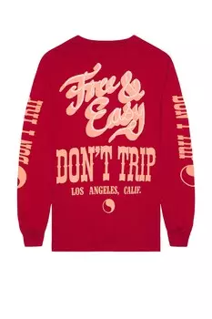 Футболка с длинным рукавом lasso Free & Easy, красный