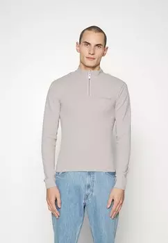 Футболка с длинным рукавом Logo Half Zip Sharp Long Sleeve Han Kjbenhavn, цвет grey