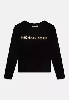 Футболка с длинным рукавом Long Sleeve Michael Kors Kids, черный