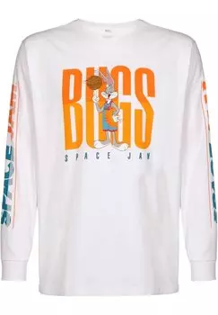 Футболка с длинным рукавом Longsleeve Space Jam Big Bugs Playing Mister Tee, белый