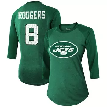 Футболка с длинным рукавом Majestic Threads New York Jets, зеленый