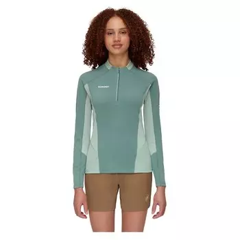 Футболка с длинным рукавом Mammut Aenergy FL Zip, зеленый