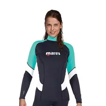 Футболка с длинным рукавом Mares Rash Guard Trilastic She Dives Woman, синий