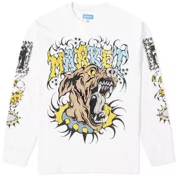 Футболка с длинным рукавом Market Warped Beware, белый