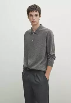 Футболка с длинным рукавом Massimo Dutti, серая