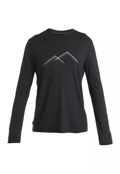 Футболка с длинным рукавом Merino 150 Mid Weight Tech Lite Graphic Icebreaker, черная
