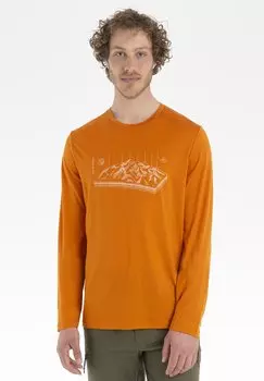 Футболка с длинным рукавом Merino 150 Tech Lite Ii Ls Tee Alps 3D Icebreaker, цвет earth