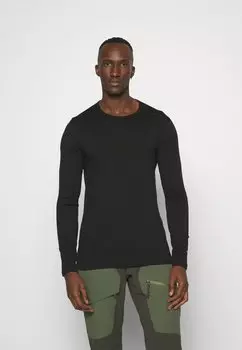 Футболка с длинным рукавом Merino 200 Ls Crewe Icebreaker Wordmark Long Sleeved Top Black Icebreaker, черный