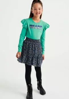 Футболка с длинным рукавом Met Embroidery WE Fashion, зеленый