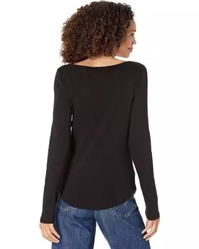 Футболка с длинным рукавом Michael Stars Amanda Long Sleeve Tee, черный