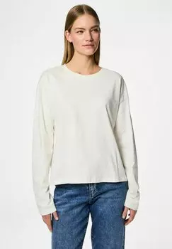 Футболка с длинным рукавом MIT PCALMA Pieces, слоновая кость
