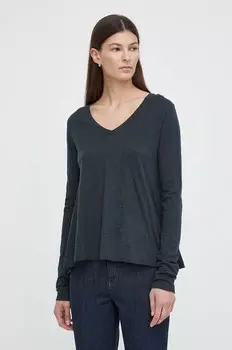 Футболка с длинным рукавом ML COL V American Vintage, темно-синий