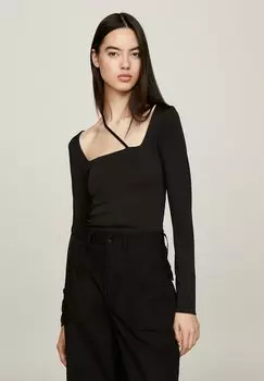 Футболка с длинным рукавом MULTI-STRAP Tommy Jeans, черная