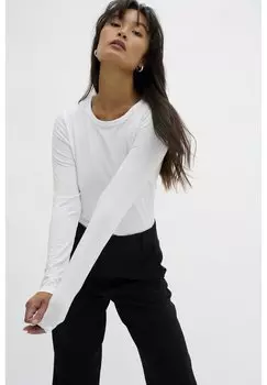 Футболка с длинным рукавом My Essential Wardrobe, ярко-белая