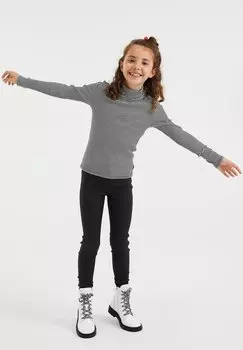 Футболка с длинным рукавом Myla Ribipe WE Fashion, белый