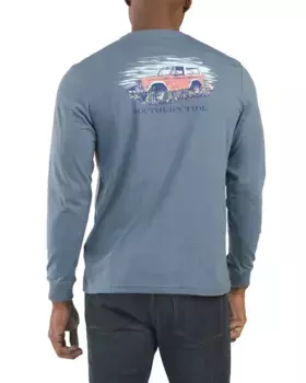 Футболка с длинным рукавом на борту для бездорожья Southern Tide, цвет Blue Haze