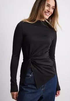 Футболка с длинным рукавом NA-KD, черная