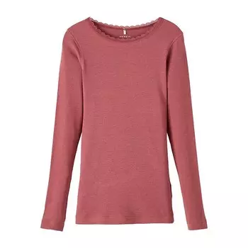 Футболка с длинным рукавом Name It Kab Slim, розовый