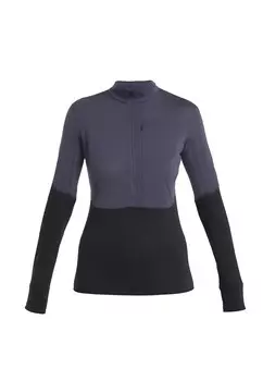 Футболка с длинным рукавом NATURAL 200 MID WEIGHT REALFLEECE DESCENDER HALF ZIP Icebreaker, черный