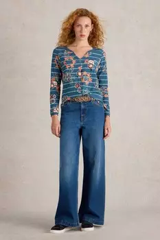 Футболка с длинным рукавом Nelly White Stuff, синий