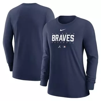 Футболка с длинным рукавом Nike Atlanta Braves, нави