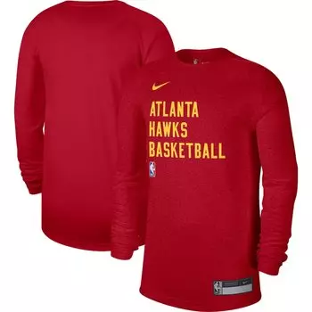 Футболка с длинным рукавом Nike Atlanta Hawks, красный