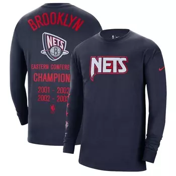 Футболка с длинным рукавом Nike Brooklyn Nets, нави