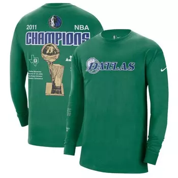 Футболка с длинным рукавом Nike Dallas Mavericks, зеленый