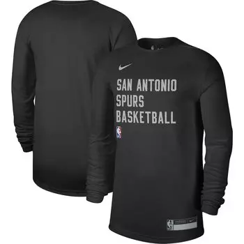 Футболка с длинным рукавом Nike San Antonio Spurs, черный