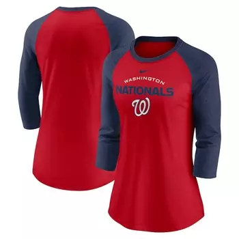 Футболка с длинным рукавом Nike Washington Nationals, красный