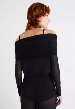 Футболка с длинным рукавом NMCEREN OFF SHOULDER Noisy May, черный