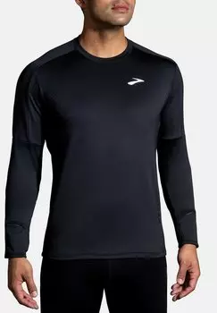 футболка с длинным рукавом Notch Thermal Long Sleeve 2.0 Brooks, черный