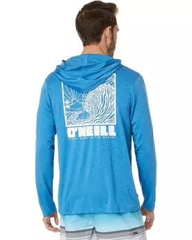 Футболка с длинным рукавом O'Neill Trvlr UPF Hooded Long Sleeve Tee, цвет MDT Blue