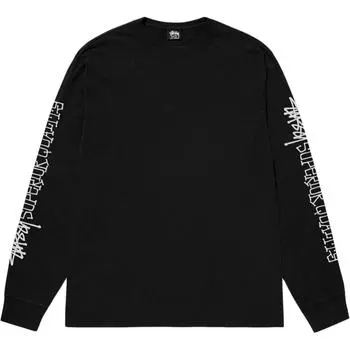 Футболка с длинным рукавом, окрашенная пигментом высшего качества Stussy, белый