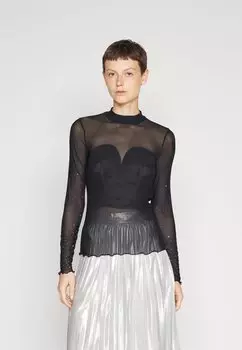 Футболка с длинным рукавом Onlelsa Shine High Neck ONLY, черный