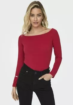 Футболка с длинным рукавом ONLGLAMOUR ONLY, красный