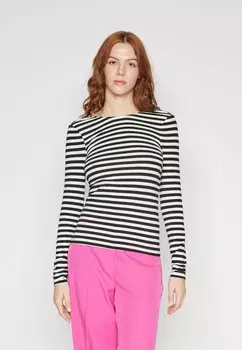 Футболка с длинным рукавом Onlheidi Top Box ONLY, цвет black stripes/cloud dancer