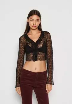 Футболка с длинным рукавом Onljessica Frill ONLY, черный