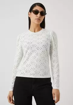 Футболка с длинным рукавом ONLSMILLA O NECK PUFF ONLY Petite, кремовый