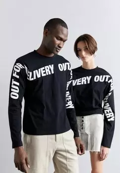 Футболка с длинным рукавом Out For Delivery Tee Unisex Henrik Vibskov, черный