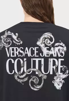 Футболка с длинным рукавом PANEL BAROQUE Versace, черный